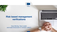 Risk-based management verifications in Interreg