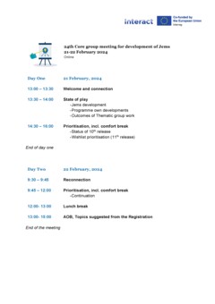 24th Jems CG meeting Draft agenda