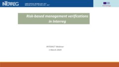 1. Risk-based management verifications approach