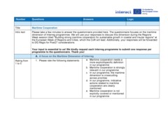 Survey 2021-2027 Maritime cooperation