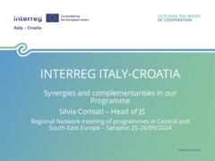 03 Presentation | Synergies and Multi Programme Coordination Mechanism in the Mediterranean Sea Basin_Silvia Comiati IT-HR