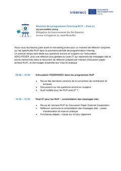 251124 Réunion Interreg RUP Post27 agenda