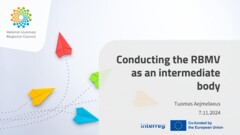 Risk-based management verifications in Interreg