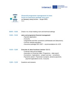 Financial programme management in Jems_draft agenda