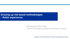 Risk Based Management Verifications in Interreg