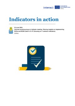 Indicators in action 24 June draft agenda 