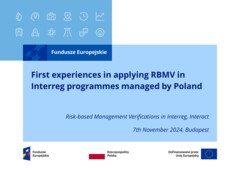 Risk-based management verifications in Interreg