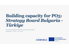 Building capacity for PO5: Strategy Board Bulgaria - Türkiye