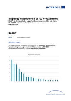 Report | Mapping of Section 4.4 of all Operational Programmes 2014-2020 (art. 96.3.d)