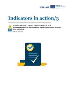 Indicators in action3  22-23 October draft agenda 