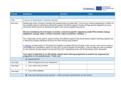 Survey 2021-2027 Interreg for a Greener Europe 