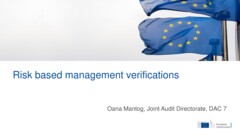 Risk Based Management Verifications in Interreg