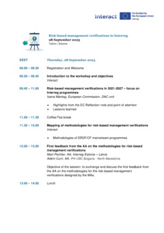 2023-09-28 Risk-based management verifications in Interreg 28-09-2023 Final agenda