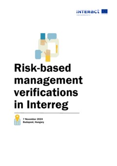 Risk-based management verifications in Interreg