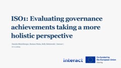 Join forces in evaluation: Evaluating ISO1 governance achievements with a holistic perspective