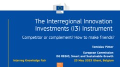 IKF session 23 May | Interregional Innovation Investment (I3): Competitor or complement?