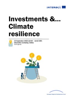 Investments &...Climate resilience draft agenda