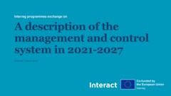 A description of the management and control system in 2021-2027