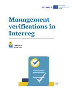 Management verifications in Interreg Agenda