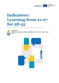 Indicators - Learning from 21-27 for 28-35 Agenda